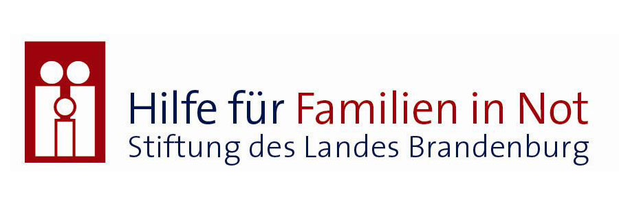Logo mit dem Schriftzug: Hilfe für Familien in Not - Stiftung des Landes Brandenburg